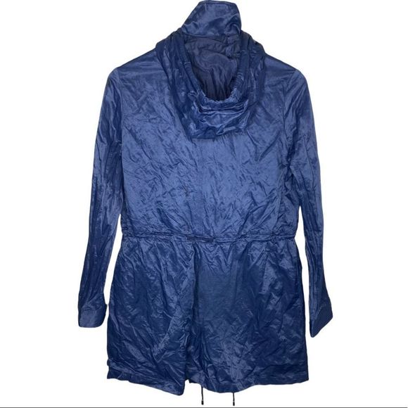 Anthro Joie Vera Jane Anorak Utility Zip Front Navy Casual Spring Jacket - Picture 3 of 4